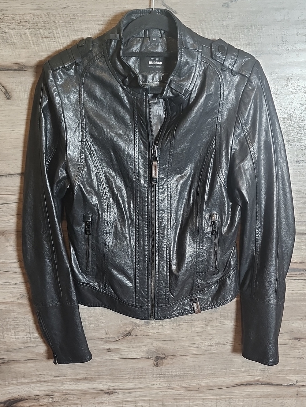 Rudsak Black Leather Moto Jacket